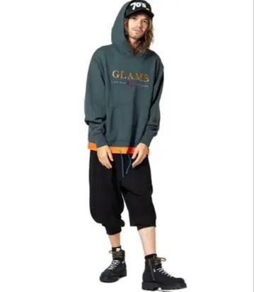 glamb  GLAMB 로고 자수 후디 후드티