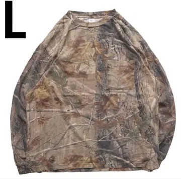 리얼트리 긴팔 티셔츠 L 카모플라주 롱티 카모플라주
