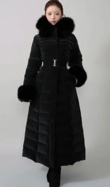 택 포함 새상품 다리치 레이디 롱 다운 코트 블랙 M 사이즈