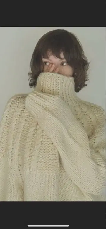 클라네 clane 핸드니트 아이보리