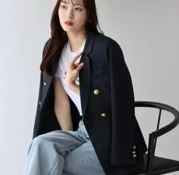 [ BLUE EAST ] 골드 버튼 더블 자켓 / M 사이즈