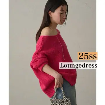 [ 25ss ] 라운지 드레스 코튼 와이드 니트 핑크