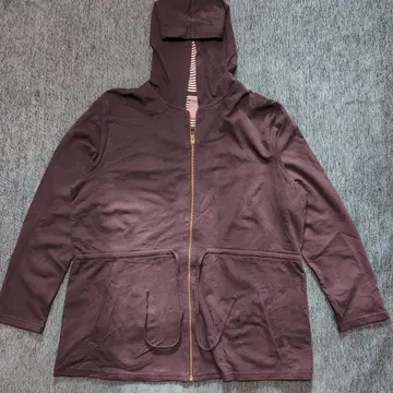 로라 스콧 안쪽 보더 지퍼 후드티 XL 다크 네이비 면 100% 라프