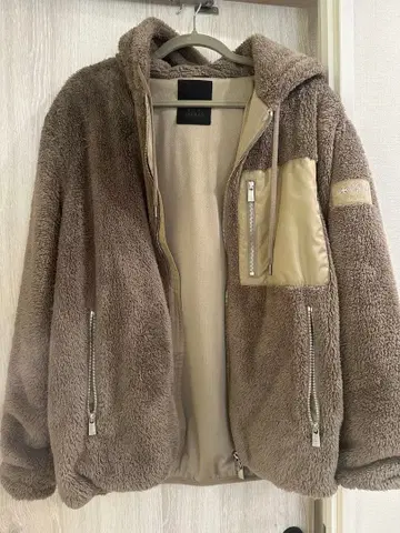 TATRAS 플리스 자켓 브라운 보아 후드티