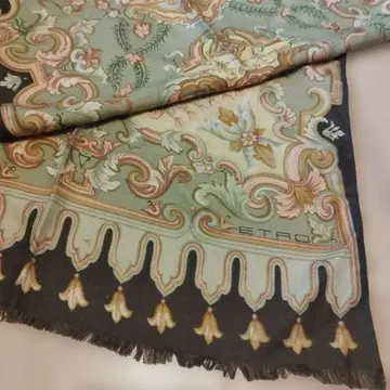 ETRO 에트로 스톨 페이즐리 무늬 이탈리아제 탁한 그린