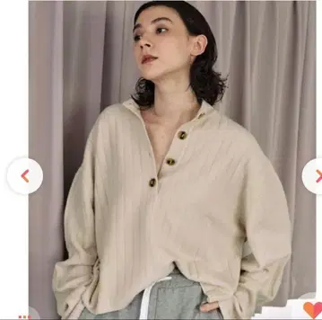 개럴개런트 새상품급 폭스 혼방 헨리 와이드 니트 오버 실루엣