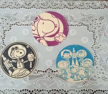 스누피 우주비행사 캐릭터 종이 코스터 세트