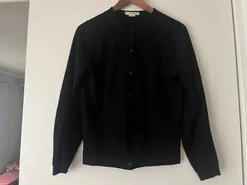 JOHN SMEDLEY 크루넥 가디건 블랙 M