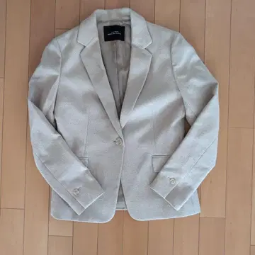 베이지 노카라 자켓