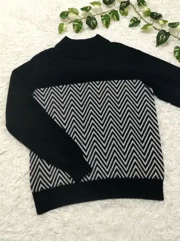 23구 HOMME 울/나일론 모크넥 스웨터 XL 블랙