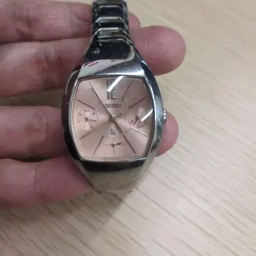 SEIKO 아날로그 쿼츠 손목시계 핑크
