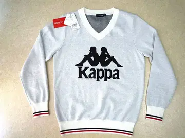 화이트 블랙 2장 세트 Kappa V넥 스웨터