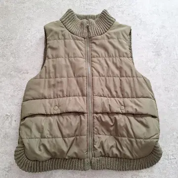 noe-ge 노아제 베스트 충전솜 니트 카키 M