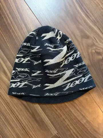 로고 코튼 니트 모자