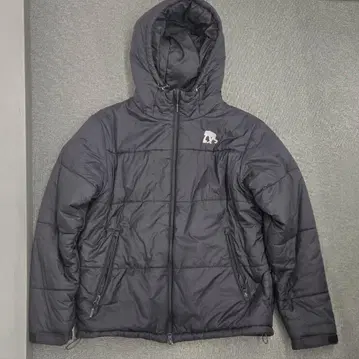 EGOZARU 후드 부착 다운 자켓 블랙