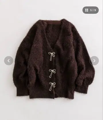 올리브 데 올리브 니트 가디건