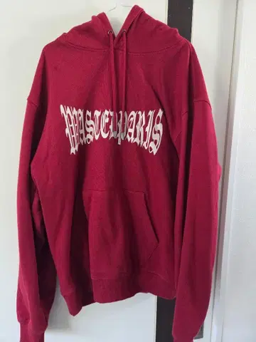 택 포함 WASTELAND 후드티 버건디