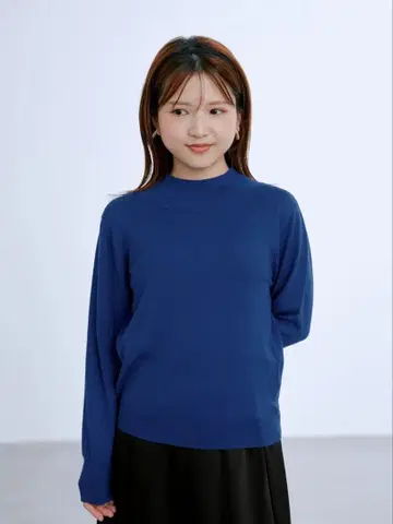 cohina 실크울 하이넥 니트