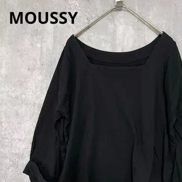 MOUSSY 스퀘어넥 심플 티셔츠 캐주얼 고급