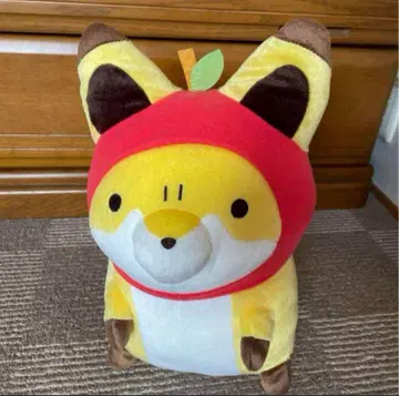 너구리와 여우 메챠데카 봉제 인형 여우 ~단순한 사과~ 사과