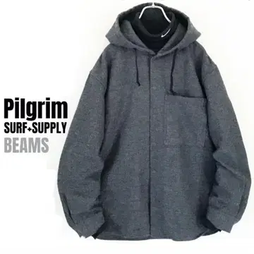 필그림 서프+서플라이 울 혼방 헨리본 후드 부착 자켓