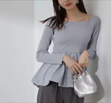 페플럼 벌룬 니트