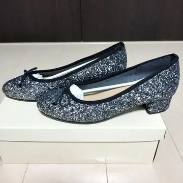 [ 미사용 새상품 ] 글리터 플랫슈즈