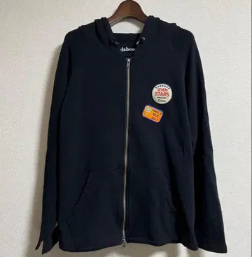 daboro 다보로 오버 사이즈 와펜 지퍼 후드티
