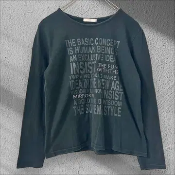 우라노스 긴팔 티셔츠 영문 디자인 롱T 면100% 라운드넥