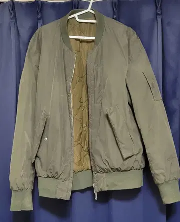 GLOBAL WORK 리버서블 블루종 그린 M