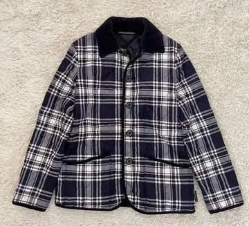 TRADITIONAL WEATHER 울 체크 퀼팅 자켓