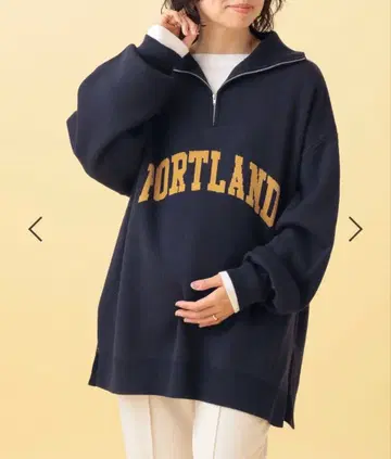 로고 하프 지퍼 튜닉 (산전, 산후 대응)