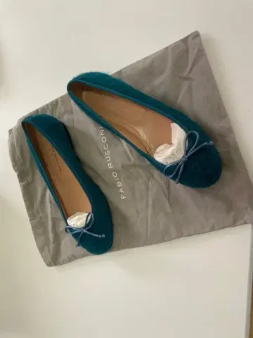 FABIO RUSCONI 터콰이즈 플랫슈즈