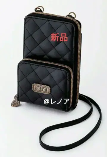ANNA SUI 스마트폰 숄더백 퀼팅풍 원단 미사용 새상품