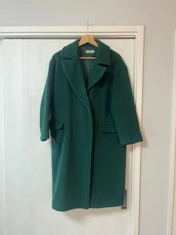 relume 다크 그린 오버 사이즈 롱 코트