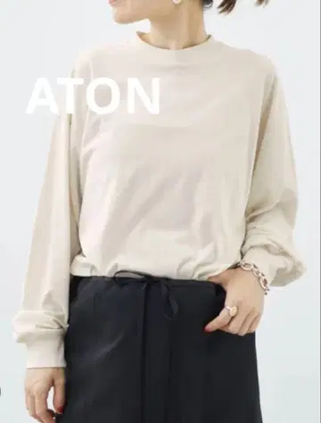 ATON 에이트 FRESCA NUBUCK 롱 슬리브 T셔츠