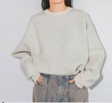 미사용 새상품 JEANASIS 12GW 자카드 볼륨 슬리브 풀오버