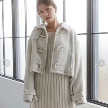 스나이델 울 샤기 숏 더플 코트