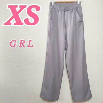 GRL 그레이 스트레이트 팬츠 XS 스트라이프 팬츠 캐주얼 코디