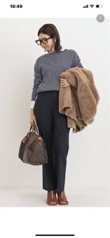 보더 T 리브 롱슬리브 셔츠