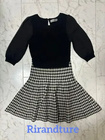 [Rirandture] 도킹 원피스 무릎 기장, 7부 소매