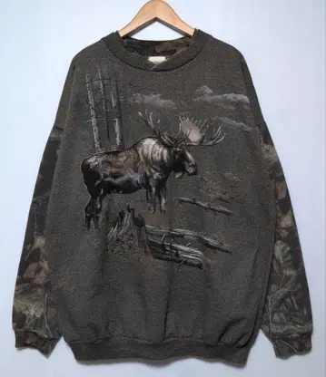 VINTAGE 애니멀 Artisans USA제 맨투맨