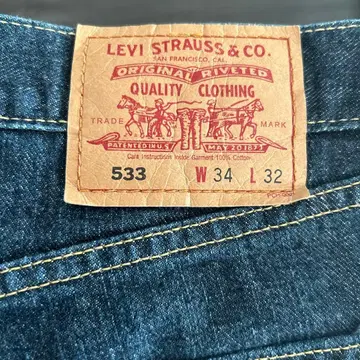 LEVI 533 데님 팬츠 W34 L32