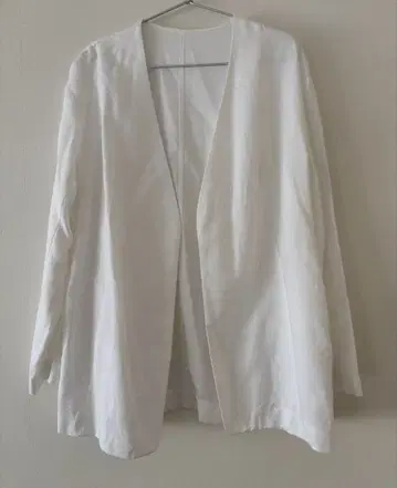 [ 새상품급 ] iCB 노카라 자켓 L size 화이트