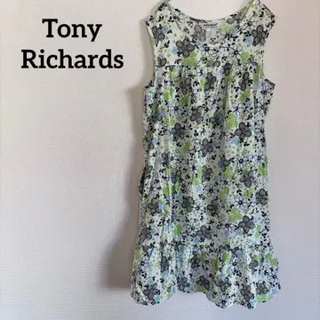 Tony Richards 플라워 프린트 슬리브리스 원피스