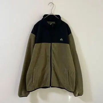 4436 LOGOS PARK 로고스 플리스 자켓 카키 블랙 LL