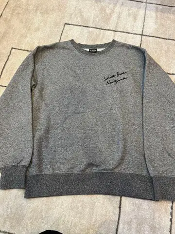 Schott 맨투맨 L 그레이 백 프린트