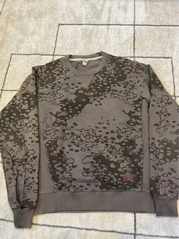 지스타로우 카모 패턴 크루넥 맨투맨