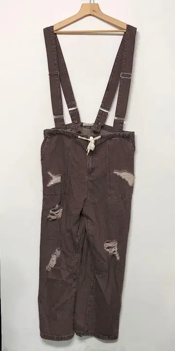 택 포함 새상품 anoco no oheya 컬러 데님 서스펜더 팬츠