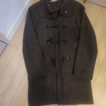 그레이 더플 코트 울 혼방